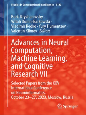 cover image of Advances in Neural Computation, Machine Learning, and Cognitive Research VII